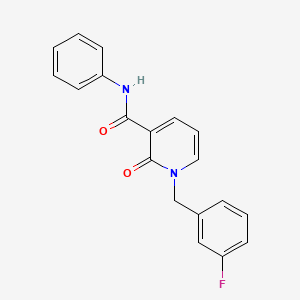 molecular formula C19H15FN2O2 B11245640 1-(3-fluorobenzyl)-2-oxo-N-phenyl-1,2-dihydropyridine-3-carboxamide 