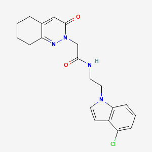 N-[2-(4-chloro-1H-indol-1-yl)ethyl]-2-(3-oxo-5,6,7,8-tetrahydrocinnolin-2(3H)-yl)acetamide