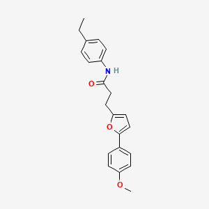 molecular formula C22H23NO3 B11245657 N-(4-ethylphenyl)-3-[5-(4-methoxyphenyl)furan-2-yl]propanamide 