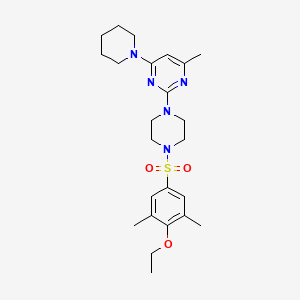 2-(4-((4-Ethoxy-3,5-dimethylphenyl)sulfonyl)piperazin-1-yl)-4-methyl-6-(piperidin-1-yl)pyrimidine