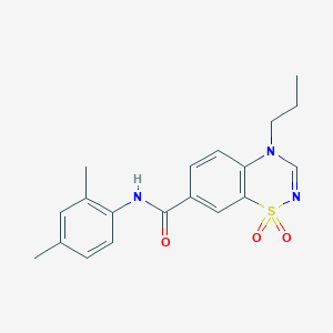 molecular formula C19H21N3O3S B11245679 N-(2,4-dimethylphenyl)-4-propyl-4H-1,2,4-benzothiadiazine-7-carboxamide 1,1-dioxide 