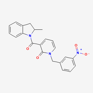 3-(2-methylindoline-1-carbonyl)-1-(3-nitrobenzyl)pyridin-2(1H)-one