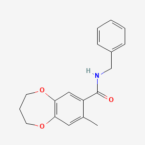 N-benzyl-8-methyl-3,4-dihydro-2H-1,5-benzodioxepine-7-carboxamide