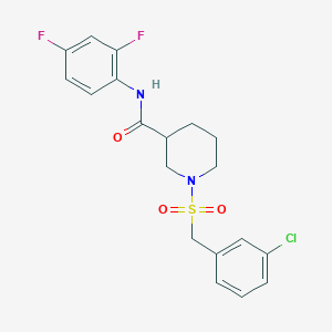 1-[(3-chlorobenzyl)sulfonyl]-N-(2,4-difluorophenyl)piperidine-3-carboxamide