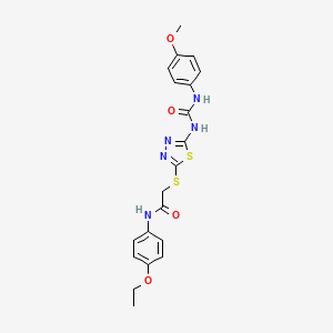 N-(4-Ethoxyphenyl)-2-[(5-{[(4-methoxyphenyl)carbamoyl]amino}-1,3,4-thiadiazol-2-YL)sulfanyl]acetamide