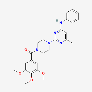 (4-(4-Methyl-6-(phenylamino)pyrimidin-2-yl)piperazin-1-yl)(3,4,5-trimethoxyphenyl)methanone