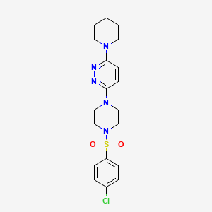 3-[4-(4-Chlorobenzenesulfonyl)piperazin-1-YL]-6-(piperidin-1-YL)pyridazine