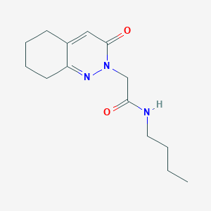 molecular formula C14H21N3O2 B11245773 N-butyl-2-(3-oxo-5,6,7,8-tetrahydrocinnolin-2(3H)-yl)acetamide 