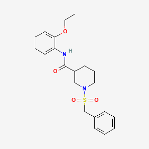 molecular formula C21H26N2O4S B11245803 1-(benzylsulfonyl)-N-(2-ethoxyphenyl)piperidine-3-carboxamide 