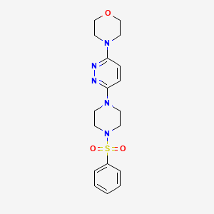 4-(6-(4-(Phenylsulfonyl)piperazin-1-yl)pyridazin-3-yl)morpholine