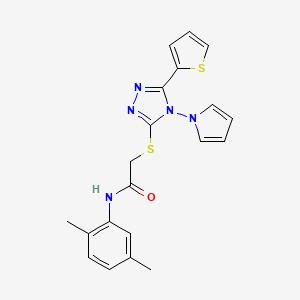 N-(2,5-dimethylphenyl)-2-{[4-(1H-pyrrol-1-yl)-5-(thiophen-2-yl)-4H-1,2,4-triazol-3-yl]sulfanyl}acetamide