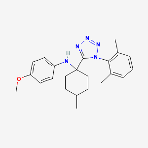 molecular formula C23H29N5O B11245884 N-{1-[1-(2,6-dimethylphenyl)-1H-tetrazol-5-yl]-4-methylcyclohexyl}-4-methoxyaniline 