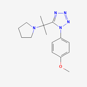 1-(4-methoxyphenyl)-5-[2-(pyrrolidin-1-yl)propan-2-yl]-1H-tetrazole