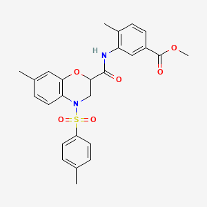 methyl 4-methyl-3-[({7-methyl-4-[(4-methylphenyl)sulfonyl]-3,4-dihydro-2H-1,4-benzoxazin-2-yl}carbonyl)amino]benzoate