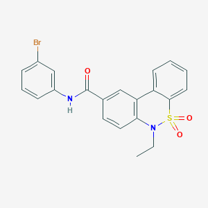 N-(3-bromophenyl)-6-ethyl-6H-dibenzo[c,e][1,2]thiazine-9-carboxamide 5,5-dioxide