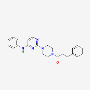 1-{4-[4-Methyl-6-(phenylamino)pyrimidin-2-YL]piperazin-1-YL}-3-phenylpropan-1-one