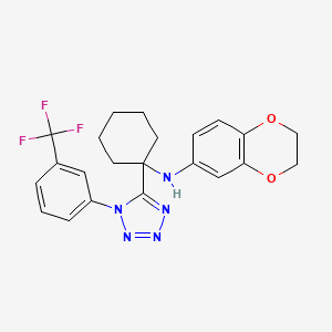 N-(1-{1-[3-(trifluoromethyl)phenyl]-1H-tetrazol-5-yl}cyclohexyl)-2,3-dihydro-1,4-benzodioxin-6-amine