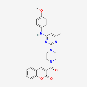 3-(4-{4-[(4-Methoxyphenyl)amino]-6-methylpyrimidin-2-YL}piperazine-1-carbonyl)-2H-chromen-2-one