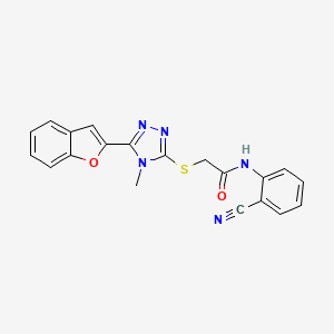 2-{[5-(1-benzofuran-2-yl)-4-methyl-4H-1,2,4-triazol-3-yl]sulfanyl}-N-(2-cyanophenyl)acetamide