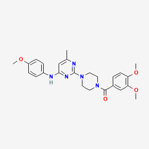 2-[4-(3,4-dimethoxybenzoyl)piperazin-1-yl]-N-(4-methoxyphenyl)-6-methylpyrimidin-4-amine