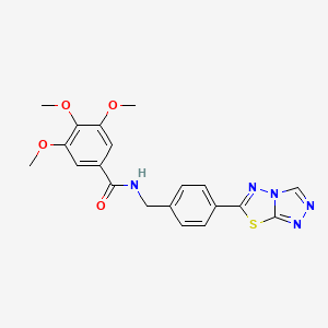 3,4,5-trimethoxy-N-[4-([1,2,4]triazolo[3,4-b][1,3,4]thiadiazol-6-yl)benzyl]benzamide