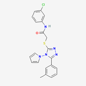 N-(3-chlorophenyl)-2-{[5-(3-methylphenyl)-4-(1H-pyrrol-1-yl)-4H-1,2,4-triazol-3-yl]sulfanyl}acetamide