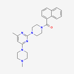 molecular formula C25H30N6O B11246065 4-Methyl-6-(4-methylpiperazin-1-YL)-2-[4-(naphthalene-1-carbonyl)piperazin-1-YL]pyrimidine 