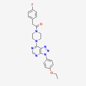 1-(4-(3-(4-ethoxyphenyl)-3H-[1,2,3]triazolo[4,5-d]pyrimidin-7-yl)piperazin-1-yl)-2-(4-fluorophenyl)ethanone