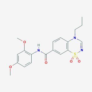 N-(2,4-dimethoxyphenyl)-4-propyl-4H-1,2,4-benzothiadiazine-7-carboxamide 1,1-dioxide