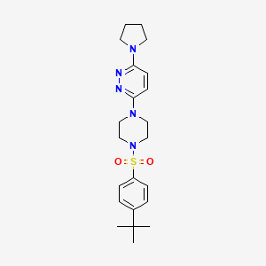 molecular formula C22H31N5O2S B11246127 3-[4-(4-Tert-butylbenzenesulfonyl)piperazin-1-YL]-6-(pyrrolidin-1-YL)pyridazine 