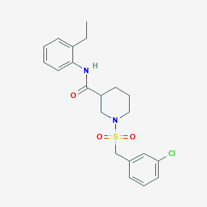 1-[(3-chlorobenzyl)sulfonyl]-N-(2-ethylphenyl)piperidine-3-carboxamide