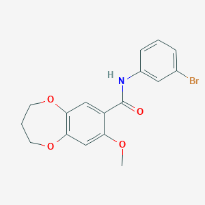 N-(3-bromophenyl)-8-methoxy-3,4-dihydro-2H-1,5-benzodioxepine-7-carboxamide