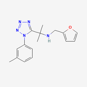 N-(furan-2-ylmethyl)-2-[1-(3-methylphenyl)-1H-tetrazol-5-yl]propan-2-amine