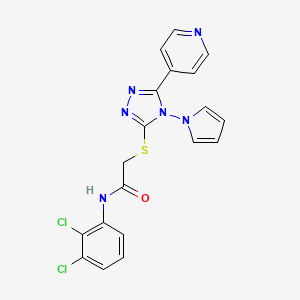 N-(2,3-dichlorophenyl)-2-{[5-(pyridin-4-yl)-4-(1H-pyrrol-1-yl)-4H-1,2,4-triazol-3-yl]sulfanyl}acetamide