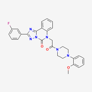 2-(3-fluorophenyl)-6-(2-(4-(2-methoxyphenyl)piperazin-1-yl)-2-oxoethyl)-[1,2,4]triazolo[1,5-c]quinazolin-5(6H)-one