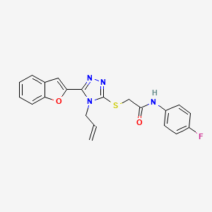 2-{[5-(1-benzofuran-2-yl)-4-(prop-2-en-1-yl)-4H-1,2,4-triazol-3-yl]sulfanyl}-N-(4-fluorophenyl)acetamide