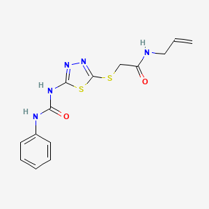 N-allyl-2-((5-(3-phenylureido)-1,3,4-thiadiazol-2-yl)thio)acetamide