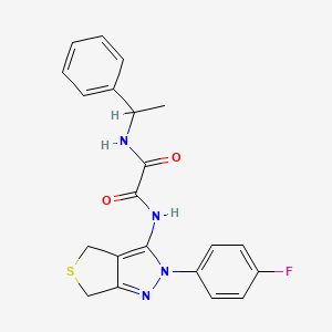 molecular formula C21H19FN4O2S B11246227 N1-(2-(4-fluorophenyl)-4,6-dihydro-2H-thieno[3,4-c 