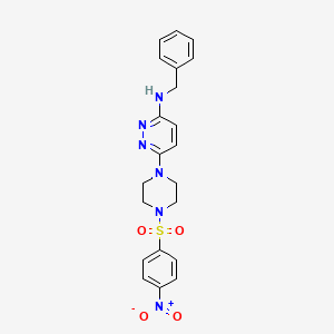 N-benzyl-6-(4-((4-nitrophenyl)sulfonyl)piperazin-1-yl)pyridazin-3-amine