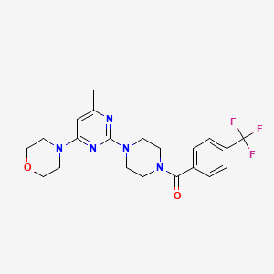 (4-(4-Methyl-6-morpholinopyrimidin-2-yl)piperazin-1-yl)(4-(trifluoromethyl)phenyl)methanone