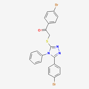 1-(4-bromophenyl)-2-{[5-(4-bromophenyl)-4-phenyl-4H-1,2,4-triazol-3-yl]sulfanyl}ethanone