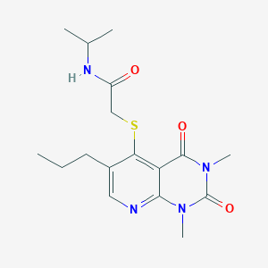 2-((1,3-dimethyl-2,4-dioxo-6-propyl-1,2,3,4-tetrahydropyrido[2,3-d]pyrimidin-5-yl)thio)-N-isopropylacetamide