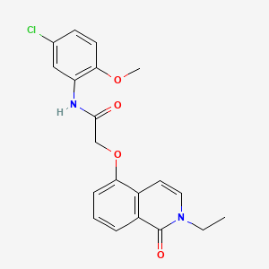 N-(5-chloro-2-methoxyphenyl)-2-[(2-ethyl-1-oxo-1,2-dihydroisoquinolin-5-yl)oxy]acetamide