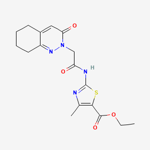 ethyl 4-methyl-2-{[(3-oxo-5,6,7,8-tetrahydrocinnolin-2(3H)-yl)acetyl]amino}-1,3-thiazole-5-carboxylate