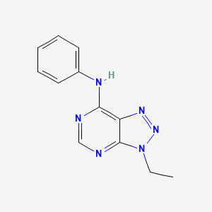 molecular formula C12H12N6 B11246390 3-ethyl-N-phenyl-3H-[1,2,3]triazolo[4,5-d]pyrimidin-7-amine 