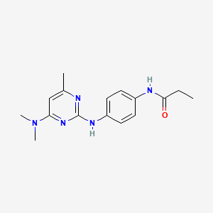 molecular formula C16H21N5O B11246433 N-(4-{[4-(dimethylamino)-6-methylpyrimidin-2-yl]amino}phenyl)propanamide 