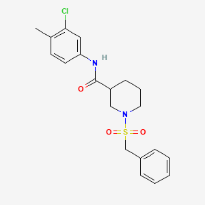 molecular formula C20H23ClN2O3S B11246446 1-(benzylsulfonyl)-N-(3-chloro-4-methylphenyl)piperidine-3-carboxamide 