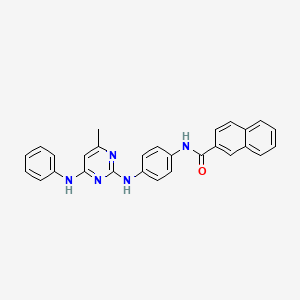 N-(4-((4-methyl-6-(phenylamino)pyrimidin-2-yl)amino)phenyl)-2-naphthamide