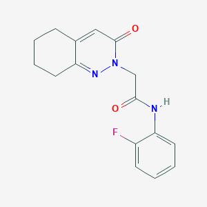 molecular formula C16H16FN3O2 B11246464 N-(2-fluorophenyl)-2-(3-oxo-5,6,7,8-tetrahydrocinnolin-2(3H)-yl)acetamide 