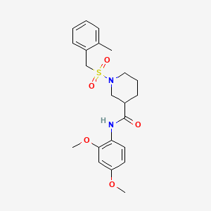 N-(2,4-dimethoxyphenyl)-1-[(2-methylbenzyl)sulfonyl]piperidine-3-carboxamide